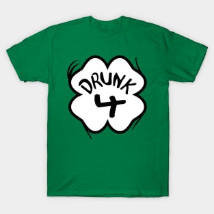 Drunk 4 St Pattys Day Green Tee Drinking Team Group Matching T-Shirt